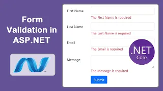 Form Validation in ASP.NET Core Web Application with Razor Pages | Validate Forms using BindProperty
