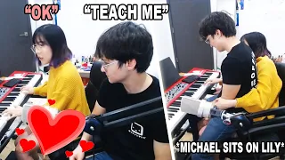 Lily Teaches Michael How To Play Piano!! // Lily & Michael Sing Together!