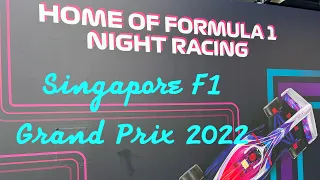 Singapore F1 night race 2022. Pit Grandstand and track walk action