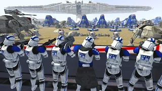 Can Clones Hold the WALL vs Droid INVASION!? - Men of War: Star Wars Mod Battle Simulator