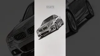 BMW 3 по уровням #art #рисунок #bmw