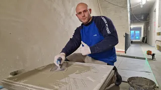 How to lay 60x60 tiles from a German master