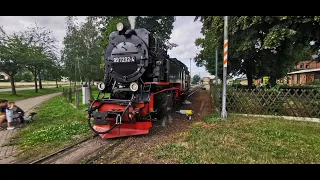 Mit Dampf in Richtung Selketal -  Ausfahrt 99 7232 Bhf Quedlinburg u  Gernrode   HSB   28 07 2021