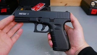 Охолощенный пистолет Retay 17 Glock Черный видео обзор