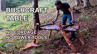 Handcrafted in the Wild: How to Make a Bushcraft Table Without Cordage or Power Tools