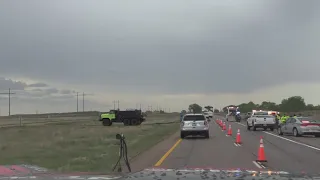 Colorado trooper crashes into fire truck on I-76