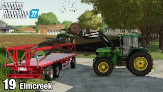 LOADING THE NEW TRAILER WITH LOGS - Farming Simulator 22 FS22 Elmcreek Ep 19