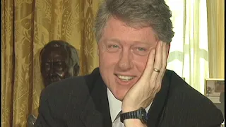 Pres. Clinton Re: LA Earthquake & w/ Reporters (1994)