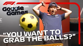 Upside Down Penalties with Yuki Tsunoda and Nyck de Vries! | Goggle Games