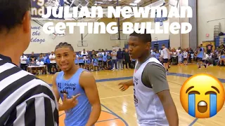 Julian Newman getting locked down on defense