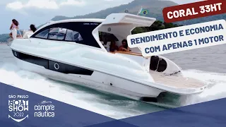 Coral 33 HT - Hardtop que navega super bem com apenas um motor 350HP