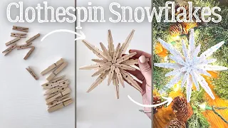 Clothespin Snowflakes Tutorial | How to Make Clothespin Snowflakes