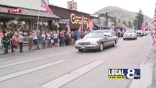 Procession for fallen Marine