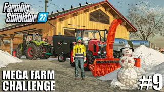 WINTER SERVICE w/ CLAAS and KUBOTA | MEGA FARM Challenge | Farming Simulator 22 -Ep9