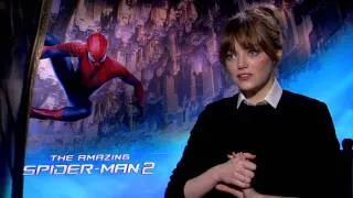 The Amazing Spider-man 2: Emma Stone Official Movie Interview | ScreenSlam