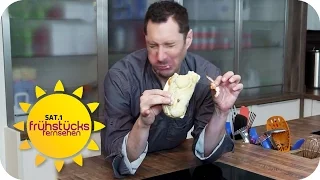 SCHNELLES ESSEN AM BAHNHOF TOP ODER FLOP?: Böse Keime beim Bäcker!| SAT.1 Frühstücksfernsehen | TV