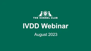 IVDD Webinar