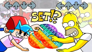 FNF Characters Tournament with Simpson's | POP-IT Battle | FRIDAY NIGHT FUNKIN ANIMATION
