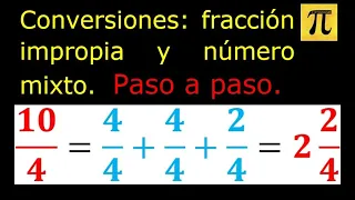 CONVERTIR FRACCIÓN IMPROPIA Y NÚMERO MIXTO. La explicación para comprender.