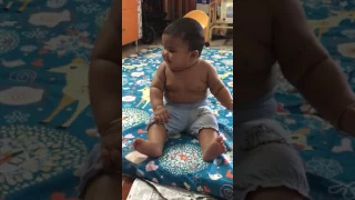 9 month old Baby laughing at sneezing