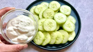 Just add yogurt to cucumber｜I lost 5 pounds in a week by eating this way 🔥
