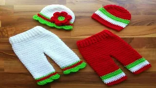 Easy and distinctive crochet baby pants كروشيه بنطلون بيبى سهل ومميز