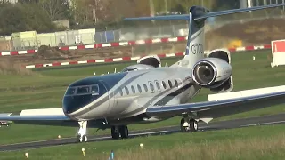 GULFSTREAM G700 N702GD TEST AIRCRAFT LANDING AT FARNBOROUGH - ARRIVING FROM INDIA 12-11