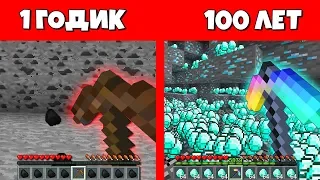 How Pickaxe Lived in Minecraft Evolution Mobs 1 Year Old 100 Years / How the Cycle