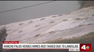 Rancho Palos Verdes homes red-tagged due to slide