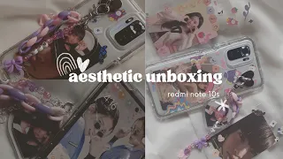 aesthetic unboxing kpop | redmi note 10s | stickers & keychain