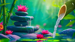 Relaxing Music Piano, Relieves Stress, Anxiety and Depression, Nature Sounds, Bamboo Water Sounds