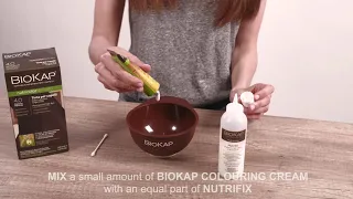 Tutorial Sensitivity test 48 hours before applying Biokap Nutricolor Delicato hair dye