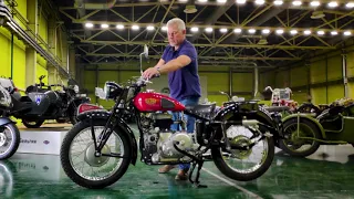 Запуск и звук двигателя Gilera Marte (solo) (Италия, 1946 г.в.)