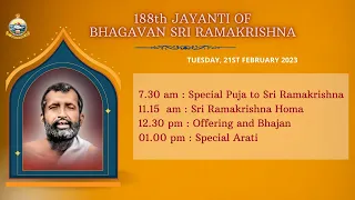 BHAGAVAN SRI RAMAKRISHNA JAYANTI 2023