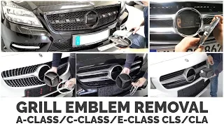 Mercedes Benz Grill Emblem Removal A-Class, C-Class, E-Class, CLS, CLA