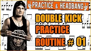 DOUBLE KICK EXERCISE - PRACTICE ROUTINE #01 by FRANKY COSTANZA