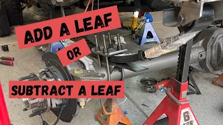 How to Add or Remove a Leaf Spring