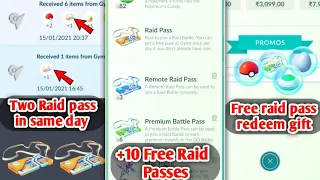 Guaranteed 10 Free Raid pass without Go Fest Ticket 2021 | How to get Free raid pass on Pokemon Go