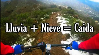 Salida después de las inundaciones en Málaga y encontrar nieve, mucha agua y caida incluída.