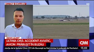 Un avion de mici dimensiuni s-a prăbușit, în urmă cu scurt timp, la Buzău