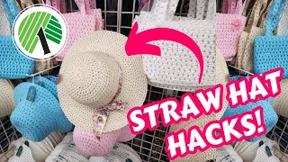 You Won't Believe How I Used DOLLAR TREE Straw Hats for HIGH END DIYS - Home Decor on a Budget