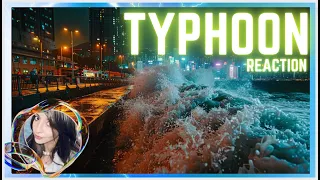 (65) REACTION All Time Most INSANE Hong Kong TYPHOON STORM SURGE: Earth Disaster (Ruin To Survival)