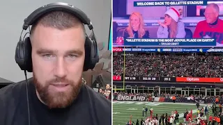 Travis Kelce REACTS to Taylor Swift Being Booed By Crowd at NFL Game (Chiefs v Patriots)