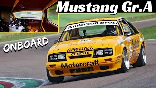 Ford Mustang GT Gr.A PinePac (1984) - 5.0L V8 N/A Engine - Actions + Onboard at Imola Classic 2018