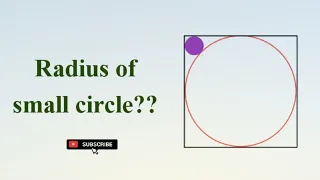 Radius of small circle| square| geometry| @logicxonomy