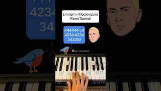 Eminem - Mockingbird (Easy Piano Tutorial) #shorts #piano #youtubeshorts