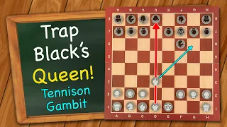 Chess: How to trap the black queen in 8 moves | Tennison Gambit