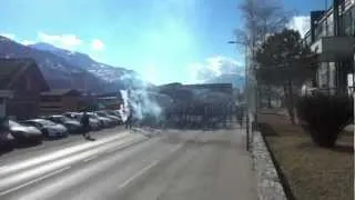 Section Grenat - FC Sion - Servette FC - 2011/2012 - 26.02.2012 - cortège et ambiance