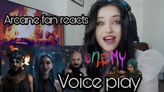 First time reacting to @Thevoiceplay  ENEMY / Imagine dragons / ARCANE