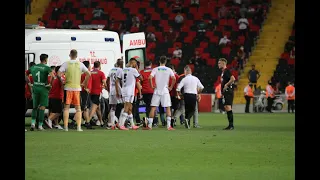 Besiktas defender  collapsed on pitch